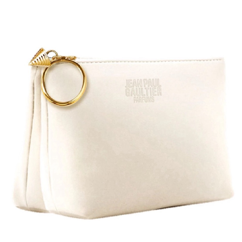 Jean Paul Gaultier White and Gold Cosmetic Bag
